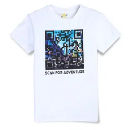 Gini and Jony Boys Round Neck Short Sleeves Graphic Printed Cotton Regular Fit T-shirt image 1