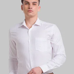 Park Avenue Men Striped Slim Fit Formal Cotton Shirt-image-20