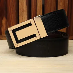 Kastner Men Brown & Black Textured Reversible Formal Belt-picture-19