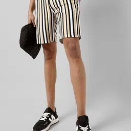Campus Sutra Men Striped Cotton Regular Fit Mid-Rise Shorts-image-91