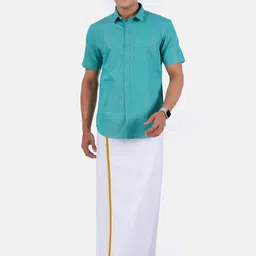 Ramraj Men Green Pure Cotton Casual Shirt-picture-11