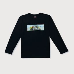 Gini and Jony Boys Black Printed Cotton T-shirt-picture-25