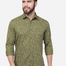 JADE BLUE Slim Fit Floral Printed Cotton Casual Shirt-picture-15