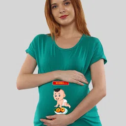 SillyBoom Graphic Printed Maternity Cotton T-shirt-picture-15