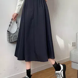 LULU & SKY Pleated A-Line Midi Skirt-picture-30
