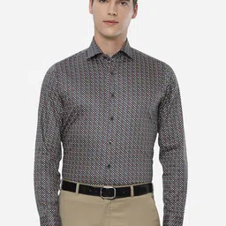 WYRE Men Multicoloured Slim Fit Printed Formal Shirt-picture-11