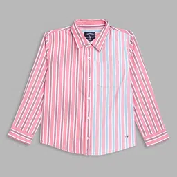 Blue Giraffe Boys Striped Pure Cotton Casual Shirt-image-18
