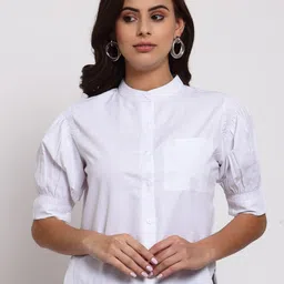 Style Quotient Women White Contemporary Opaque Formal Shirt-image-74