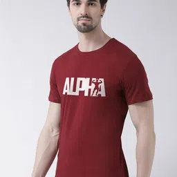 Friskers Men Maroon Typography Printed T-shirt-picture-27