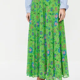 Trendyol Floral Printed Flared Maxi Skirt-image-73