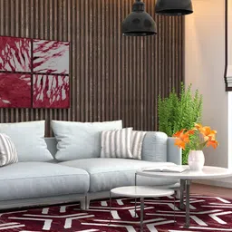 Sapana Carpet-Mats Maroon Geometric Contemporary Carpet-image-11