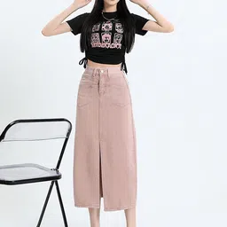 LULU & SKY A-Line Midi Skirts-picture-21