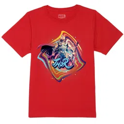 Marvel by Wear Your Mind Boys Red Applique T-shirt-picture-54