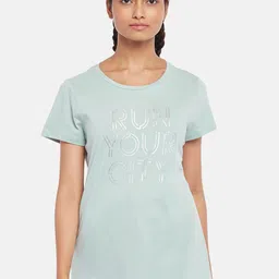 Ajile by Pantaloons Women Green Typography Printed T-shirt-picture-27