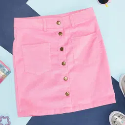Pantaloons Junior Girls Corduroy Straight Skirt-image-75