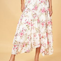 Honey by Pantaloons Floral Printed Asymmetric Flared Midi Skirt-picture-26