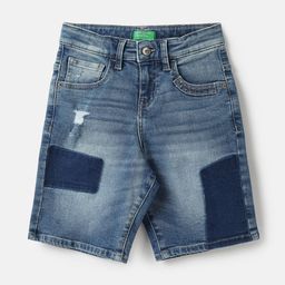 United Colors of Benetton Boys Washed Cotton Denim Shorts-picture-22