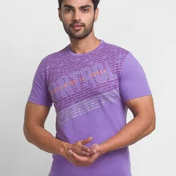 Globus Men Lavender & cornflower blue Printed T-shirt-picture-21