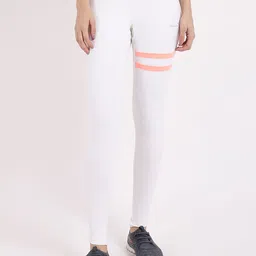 STUDIOACTIV Women White Solid Ankle Length Yoga Pants-picture-20