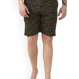 DYCA Men Black Printed Shorts-image-24