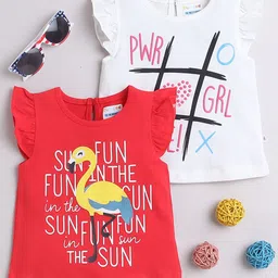 BUMZEE Girls 2 Printed Applique T-shirt-picture-54