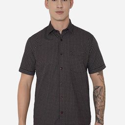 Greenfibre Men Brown Slim Fit Printed Casual Shirt-picture-19