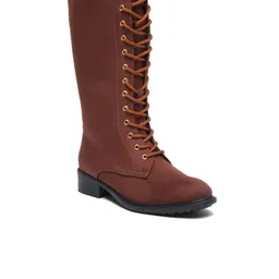 Bruno Manetti Women Brown Lace-Up Regular Boots-picture-47