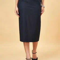 Annabelle by Pantaloons Striped Straight Midi Skirts-picture-20
