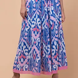 Hive91 Printed Pure Cotton A-Line Midi Skirts-picture-12
