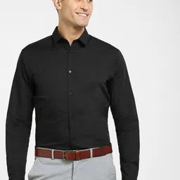 SELECTED Men Black Slim Fit Cotton Formal Shirt-image-42