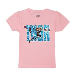 Marvel by Wear Your Mind Girls Pink Thor Print T-shirt-picture-10