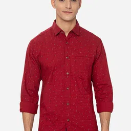 Greenfibre Men Slim Fit Printed Cotton Casual Shirt-image-36
