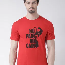 Friskers Men Red Typography Printed T-shirt-image-34