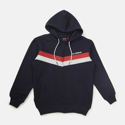 Gini and Jony Boys Striped Fleece Hooded Bomber Jacket-picture-33