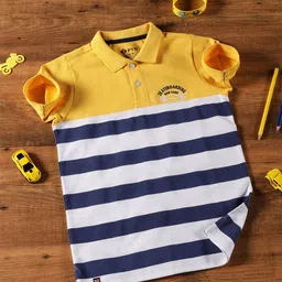 3PIN Boys Striped Polo Collar Cotton T-shirt-picture-17