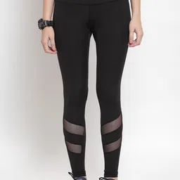 Boston Club Women Black Solid Training & Gym Skinny-Fit Tights-image-59