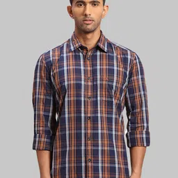Parx Men Slim Fit Checked Cotton Casual Shirt-image-83
