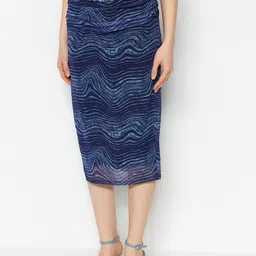 Trendyol Abstract Printed Pencil Midi Skirt-picture-23