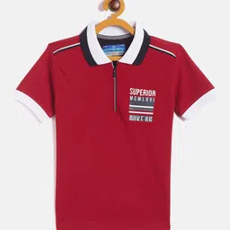 Duke Boys Red Polo Collar Slim Fit T-shirt-picture-25