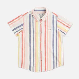 Pepe Jeans Boys Spread Collar Striped Casual Shirt-picture-36