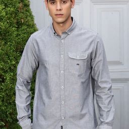 Thomas Scott Premium Button-Down Collar Chambray Pure Cotton Casual Shirt-picture-42