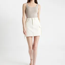 DeFacto Pure Cotton A-line Mini Skirt-picture-16