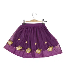 Peppermint Girls Embellished Floral Embroidered Flared Skirts-picture-35