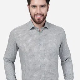 Greenfibre Micro Ditsy Printed Slim Fit Formal Shirt-picture-36