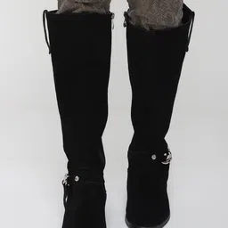 LULU & SKY Women Round Toe Casual Block-Heeled Regular Boots-picture-11