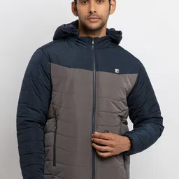 Status Quo Men Grey Colourblocked Padded Jacket-picture-47