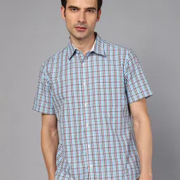 DON VINO Classic Relaxed Fit Micro Checks Cotton Casual Shirt-image-20