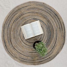 Art Avenue Doorlatch Beige & Blue Braided Round Jute Rug-picture-25