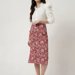 Marks & Spencer Printed Pencil Midi Skirts-picture-35