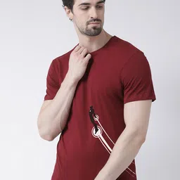 Friskers Men Maroon Printed Half Sleeve T-shirt-picture-32